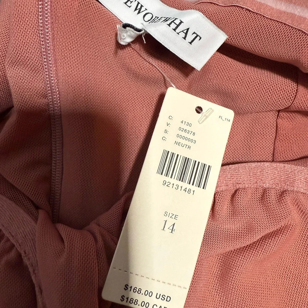 NWT Anthropologie WeWoreWhat Nylon Strapless Corset‎ Peplum Maxi Dress- 14 - Picture 9 of 10